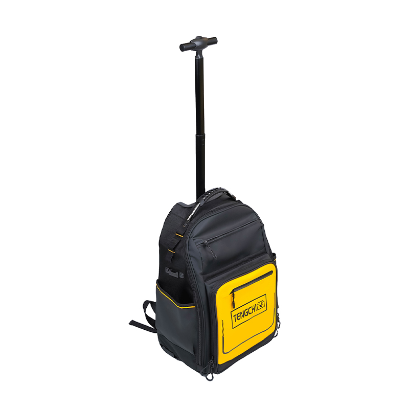 Waterproof plastic bottom trolley tool backpack