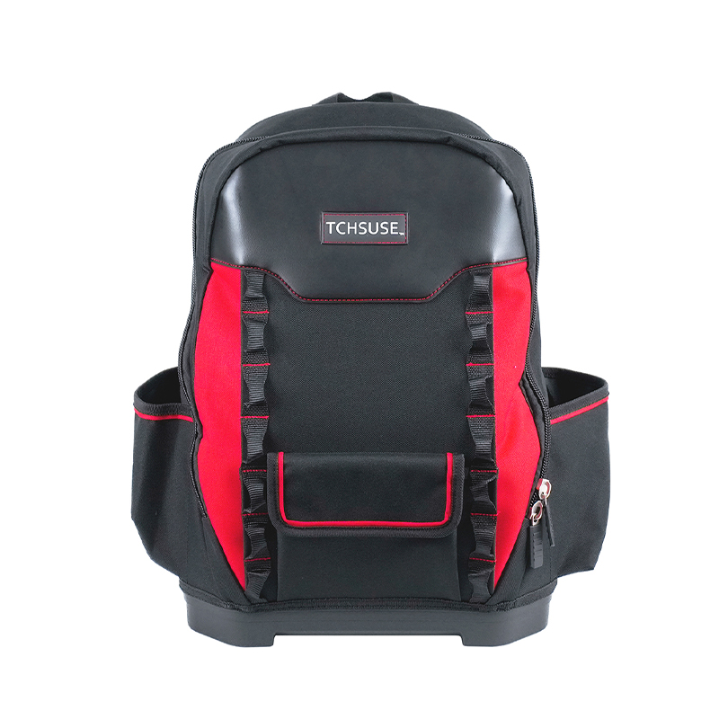 14-inch 600D multifunctional plastic bottom tool backpack