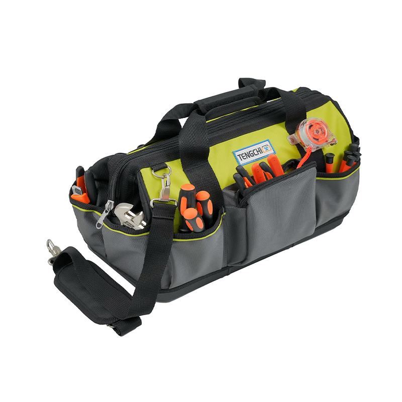 18-inch/20-inch Multi-Pocket Plastic Bottom Open Tool Bag