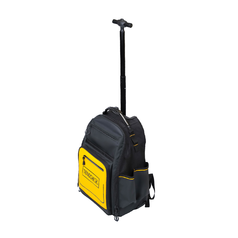 Waterproof plastic bottom trolley tool backpack