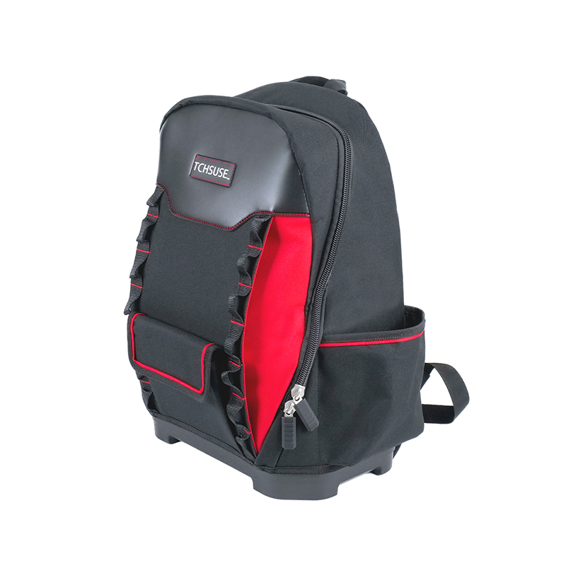 14-inch 600D multifunctional plastic bottom tool backpack