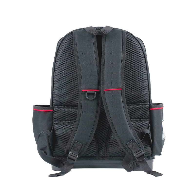 14-inch 600D multifunctional plastic bottom tool backpack