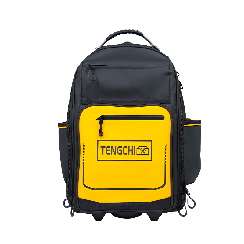 Waterproof plastic bottom trolley tool backpack