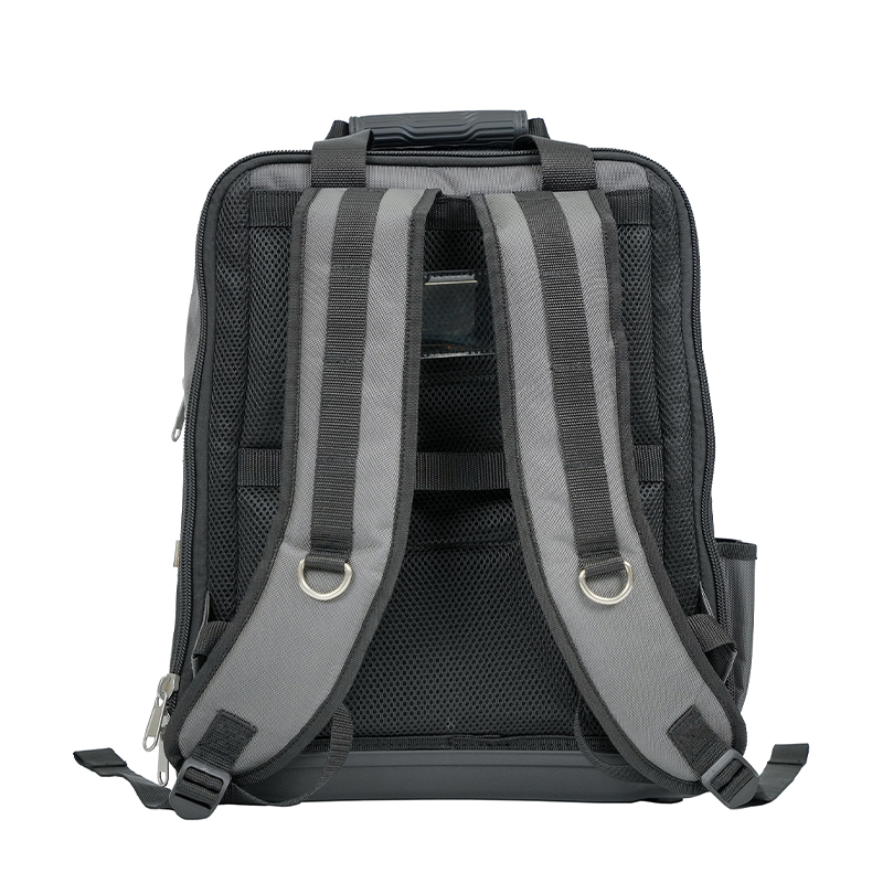 Reinforced 14-inch multifunctional plastic bottom tool backpack