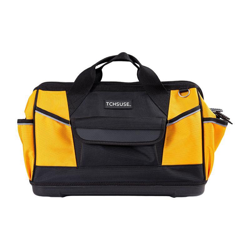 19-inch 1680D plastic bottom opening tool bag