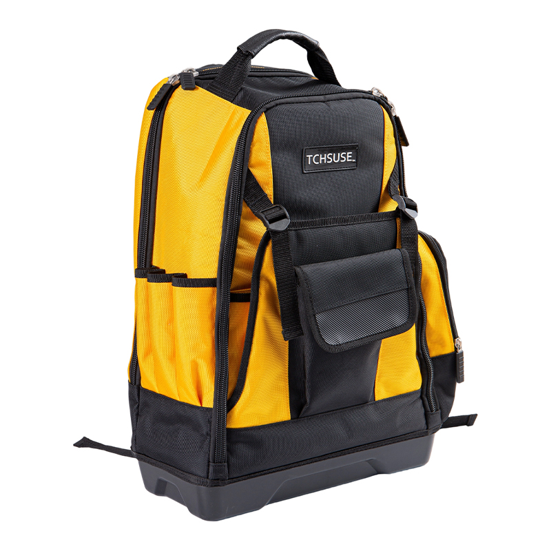 14-inch 1680D plastic bottom drawstring tool backpack